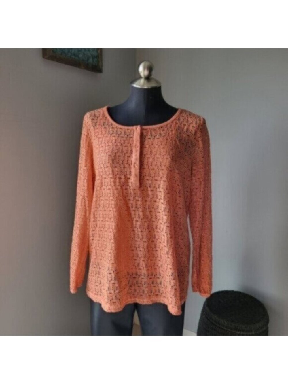 Gina Benotti Lace Cut out  Blouse Fall Halloween